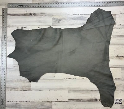 Оленья кожа, бакскин, сделано в США, серый, 2-3 унции, 6,0 кв. футов, D299GRA. - Изображение 1 из 4