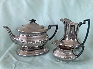 Antique Earthenware Tea Pot,Hot Water & Creamer set - Gibson & Sons - c1909 - Picture 1 of 12