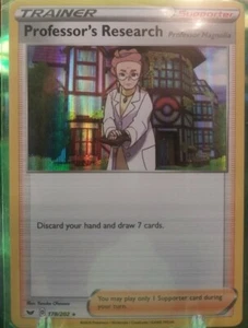 Professors Research 178/202. Rare Pokemon Card. Sword & Shield HALO - Picture 1 of 2