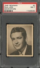 1948 R701-9 Bowman Movie Stars #3 Paul Lees PSA 7