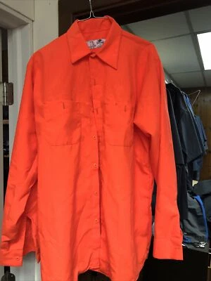 Red Kap Men's L-RG Blaze Orange Long Sleeve Clean - Image 1 of 3