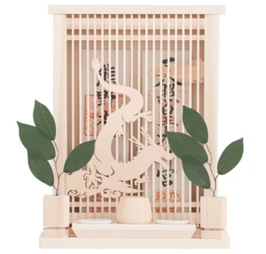 Japanese KAMIDANA Household Shinto Shrine AMATERASU Dragon God 12.8"H Wood Altar - Picture 1 of 12