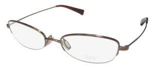 NEW OLIVER PEOPLES GEORGINA EYEGLASSES 50-17-135 HALF-RIM METAL PKGD PINK WOMENS - Picture 1 of 8