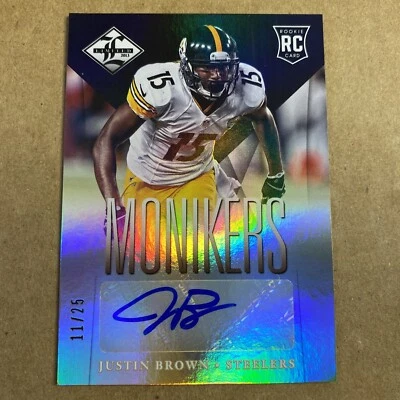 2013 Limited Monikers Justin Brown ROOKIE Auto 11/25 X1 - Image 1 of 2