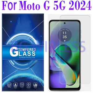 For Motorola Moto G 5G 2024 Clear Tempered Glass Screen Protector Case Friendly - Picture 1 of 6
