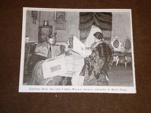 Attrice Eleonora Duse di Vigevano nel 1891 Nel I° atto della Moglie ideale - Imagen 1 de 1