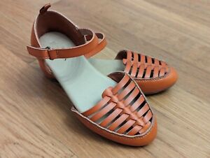 Old Navy Faux-Leather Huarache Sandals Girls Cognac Brown Toddler Size 10