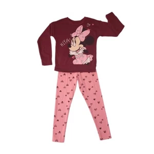 Disney Junior Minnie Mouse Outfit For Girls / Long Sleeve Shirt & Leggings Set - Picture 1 of 9