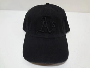 MLB Oakland Athletics BLACKOUT LOGO Snapback Cap Hat '47 Brand NEW NWOT - Picture 1 of 4