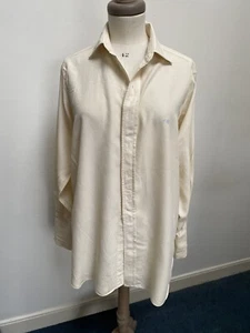 Vintage Unisex Custom "Takly Hong Kong" PH monogram silk crepe shirt collar 15 - Picture 1 of 10