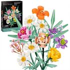 Bouquet Building Block Diy Artificial Flowers Bricks Toy Decor Kids Gift -901Pcs