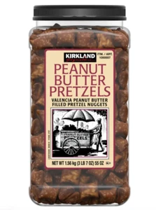 Kirkland Signature Peanut Butter Filled Pretzel Nuggets Jumbo Size 55 oz - Picture 1 of 5