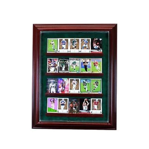 20 Trading Baseball Card Cabinet Style Display Case Hinged Door Glass Suede  - Picture 1 of 5