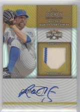 2012 Topps Triple Threads Unity Auto Relics Gold /25 RA Dickey #TTUAR-105 Auto