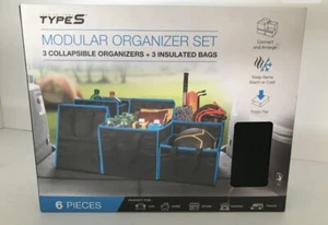 Type S Modular Organizer Set / 3 Collapsible Organizers & 3 insulated Bags NEW - Picture 1 of 4