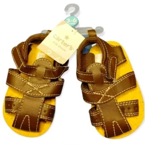NWT New Carter's Brown Sandals 3-6 Months - Picture 1 of 2