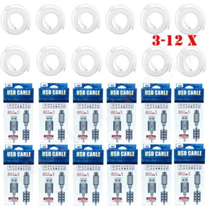 3-12x LOT Fast High Speed Charging Cable Cord For Samsung Galaxy S3/4/5/6/7 edge - Picture 1 of 11