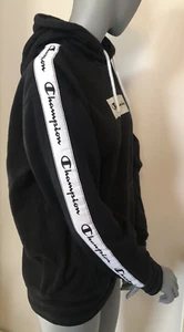 Champion Unisex designer Black Hoody with white trim - Size M - Picture 1 of 15