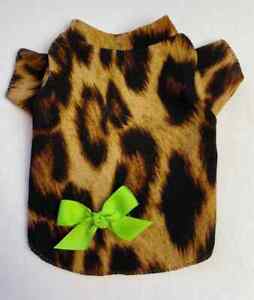 Leopard Knit Dog T-Shirt Clothes Size XXXS-L