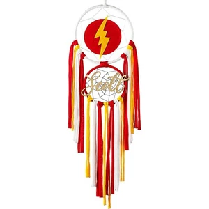 Handmade Dream Catcher Personalized Red and Yellow for Kids Bedroom Xmas Gift - Picture 1 of 4