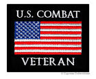 US COMBAT VETERAN PATCH embroidered iron-on MILITARY VET IRAQ AFGHANISTAN EMBLEM
