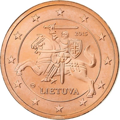 [#1511596] Lithuania, 2 Euro Cent, BU, 2015, Vilnius, Copper Plated Steel, MS - Image 1 of 2