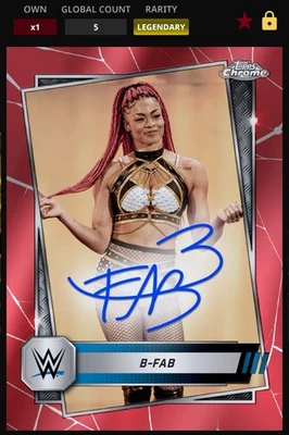 Topps Slam WWE Legendary Chrome LE 5cc B-Fab Digital Card - Image 1 of 2