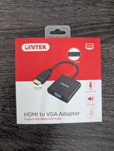 HDMI VGA ADAPTATEUR VIDEO CONVERTISSEUR 1080P HDMI MALE VERS VGA FEMELLE - Afbeelding 1 van 2