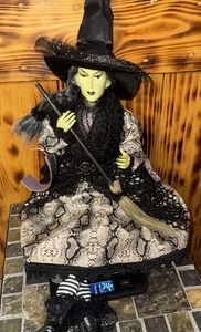 Rachel Zoe Halloween Victorian Witch Shelf Sitter Doll Snakeskin Dress NEW - Picture 1 of 13