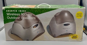 Sharper Image Wireless 900MHz Outdoor Speakers SR277 NEW IN BOX! - Picture 1 of 7