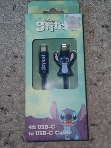 LILO AND STITCH 4FT USB-C TO USB-C CABLE SHIPS NOW 4SALETIL 10-20 - Picture 1 of 4