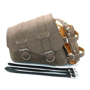Universal Motorcycle Saddlebags PU Leather Side Tool Bags for Saddlebag - Picture 1 of 8