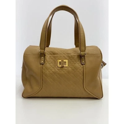 Auténtico bolso de mano Anya Hindmarch herrajes dorados cuero marrón de Japón 120608K Foto 1 de 4