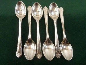 6 nice Vintage George Butler Silver Plated Coffee spoons #2 - Picture 1 of 1