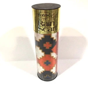 "Bufanda de lluvia vintage 1976 retro geométrica totes repelente al agua 28""x28""" - Imagen 1 de 6