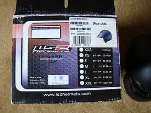 LS2 Helmet, XXL, HH568 MATTE BLACK, PO: LS2USA1404, New open box - Picture 1 of 7