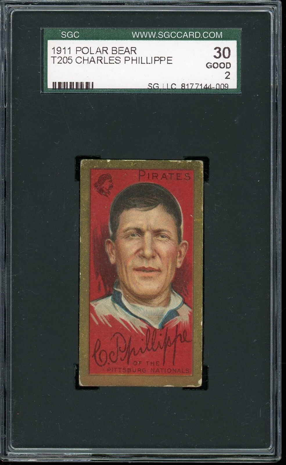 1911 T205 Gold Border Tobacco Charles Phillippe SGC 2