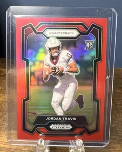 Jordan Travis 2024 Panini Prizm Draft Picks Rookie Red  /299 RC SP Jets - Picture 1 of 3