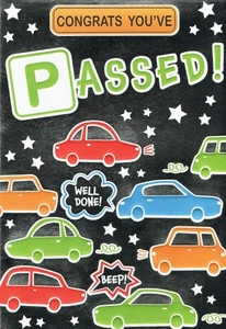 'CONGRATS YOU'VE PASSED YOUR DRIVING TEST' GREETINGS CARD AND ENVELOPE 5"x 7" - Picture 1 of 3