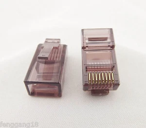 50x RJ45 Network Cable Modular Plug Ethernet CAT5 8P8C Connector End Multi-color - Picture 1 of 12