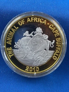Korea 20 Won 2010 - Bi Metallic Coin - The Animal of Africa CAPE BUFFALO - Picture 1 of 3