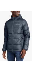 EDDIE BAUER Men's Wide Channel Hooded EB650 Down Puff Jacket Packable |B16 - Picture 1 of 8