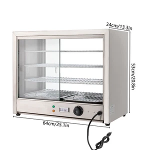 4-Tier Commercial Food Warmer Display Case Countertop Pie Pizza Cabinet 800W HOT - Picture 1 of 18