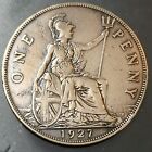 Monnaie Royaume Uni - 1927 - 1 penny George V 2e effigie, grande tête