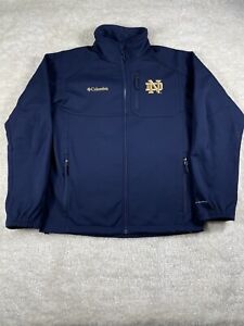 Notre Dame Jacket Men’s Large Columbia Fleece Lined Water Wind Resistant