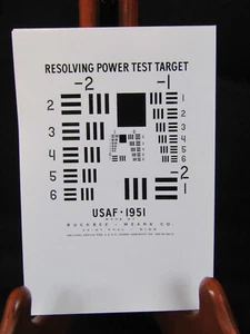 US AIRFORCE RESOLVING POWER TEST TARGET USAF-51 OPTICAL RESOLUTION BUCKLEE MEARS - Picture 1 of 5