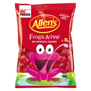 Allens Frogs Alive 190g x 12 Packs Party Favours Halloween Candy Bulk Lollies - Bild 1 von 4