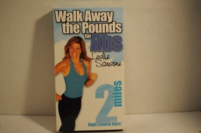 Leslie Sansone, Walk away the pounds for Abs, 2 mile High Calorie, Exercise VHS - Image 1 of 4