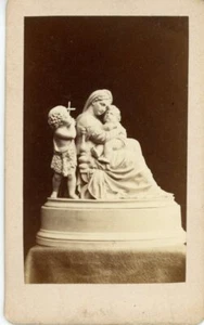 Calmels Madonna della Sedia Rafael Escultura Estatua CDV Carta de Visita - Imagen 1 de 2