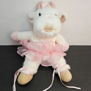 Ganz Ballerina Cow white with Pink Tutu Ballet shoes Plush Toy - Picture 1 of 9